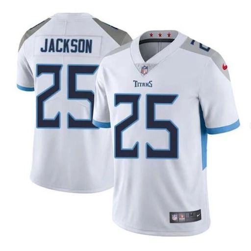 Men Tennessee Titans 25 Adoree Jackson Nike White Vapor Limited NFL Jersey